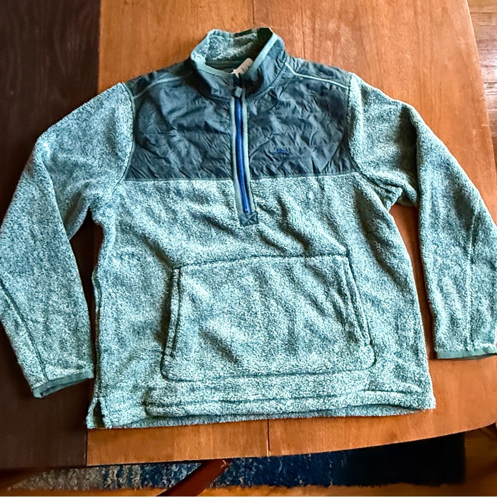Tommy Bahama NWT Men's Teal Cascade Cozy Half Zip Fleece